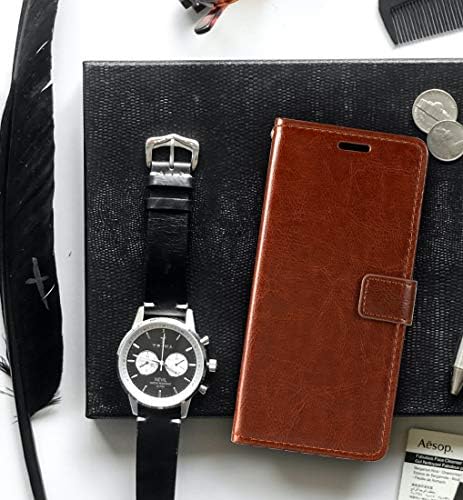 Motorola Moto One 5G ACE torbica za novčanik, premium PU kožna magnetna Flip futrola sa držačem za kartice i postoljem za Motorola Moto G 5G Brown