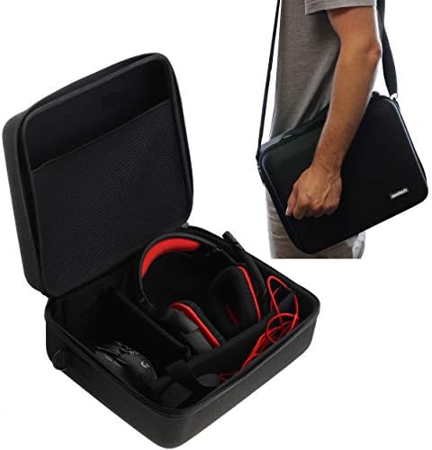 Navitech crna teško Eva Carry Case kompatibilan sa Gaming slušalice i slušalice kompatibilne sa Turtle Beach Elite Pro & T. A. C.