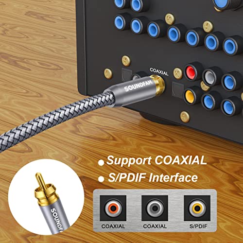 SoundFam RCA produžni kabl Digitalni koaksijalni audio kabl Zlatni RCA kablovi Hi-Fi zvučni muški do ženskog