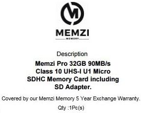 MEMZI PRO 32GB 90MB/s Klasa 10 Micro SDHC memorijska kartica sa SD adapterom za LG Q7a, Q6a, Q6 Prime, Q