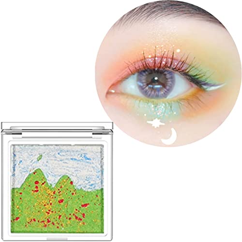 LGSZGDCN Gradient Colors paleta sjenila za oči avokado zelena paleta sjenila Glitter Eye Makeup Professional