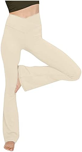 Flare yoga hlače Tummy Control Bootcut Yoga Cosy Lounge Pajama Atletic Trčanje udobnog salona Puna