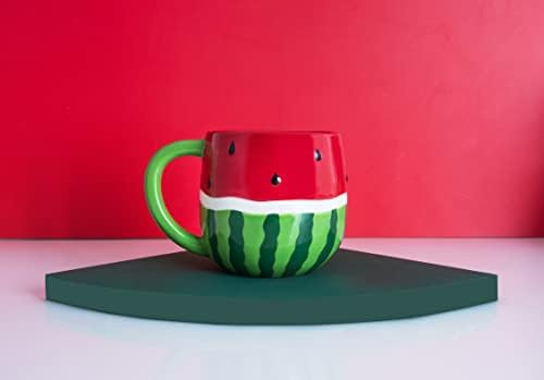 Probuđivanje ručnih šalica za keramike sa smiješnim dizajnom u obliku lubene za žene, slatke zelene