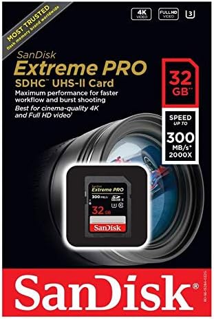 SanDisk 32GB Extreme Pro UHS-II memorijska SD kartica radi sa Sony Alpha A7c paketom sa 1 Sve osim Stromboli 3.0 čitačem kartica