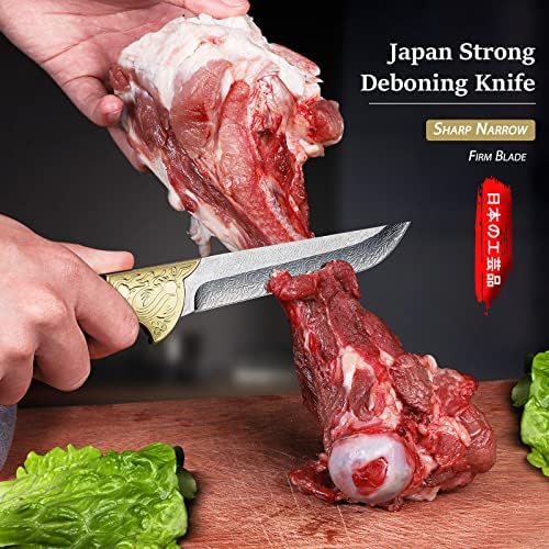 Ljubičasti Zmaj 8-inčni Ultra oštar mesarski nož sa 5-inčnim nožem za otkoštavanje grudi japanski čelik