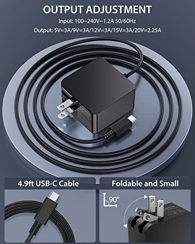 Antank 45W brzi punjač za Steam Deck, sklopivi punjač PD 3.0 USB C zidni Adapter, prenosivi punjač kompatibilan