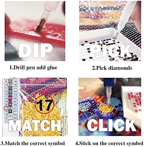 Diamond Painting Kits, Diamond Art Kit za odrasle, 5D boja sa dijamantskom punom bušilicom za interakciju roditelja i djece,zidni dekor