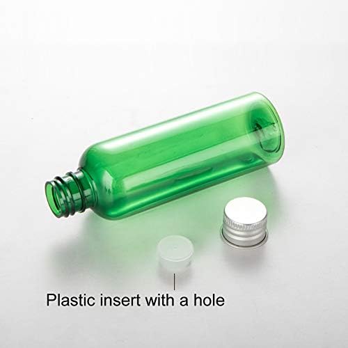 Lasenersm 3 komada 100ml plastična boca sa plastičnom bocom od aluminijske boje sa vijčanim poklopcem za punjenje