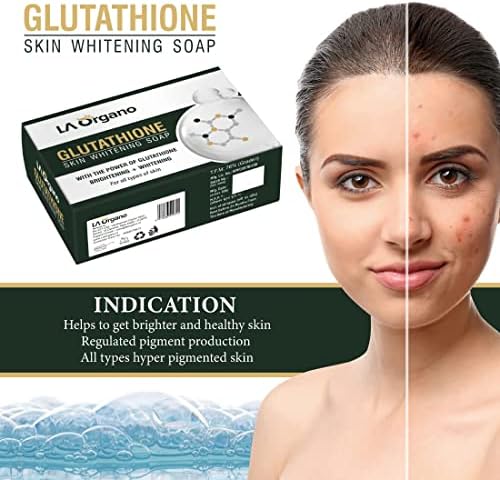 Kabir Glutathione sapun za izbjeljivanje kože za posvjetljivanje i izbjeljivanje za sve tipove kože, 100 g
