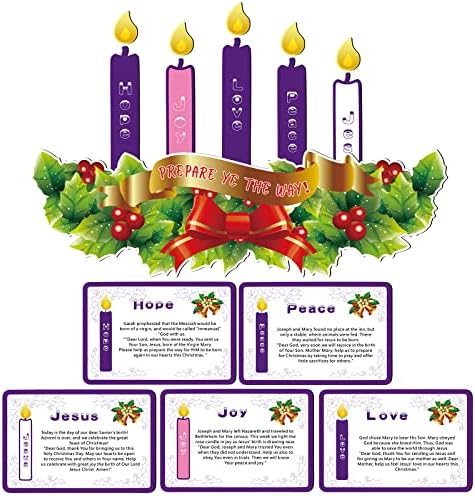 Spakon frižider Advent vijenac svijeća izrez Božić ljubav mir nada radost Isus izrez za djecu vjerski Advent ukras, Crvena
