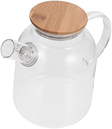 Besponzon 1pc Hladna boca sa hladnom vodom Clear Čajnik Glass Cather čaj sa poklopcem Stakleni čajnik za vodu visoka borosilikatna stakla s poklopcem prozirna čaša vode