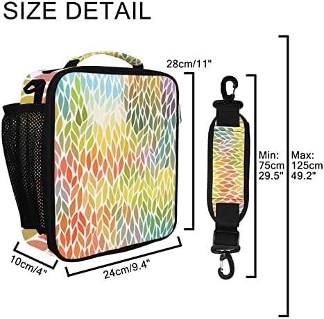 TsingZa izolovana torba za ručak apstraktni šareni uzorak, prenosiva hladnjača kutija za ručak od 6,5 L komplet obroka za žene muškarci djeca školski rad ured piknik kamp na plaži