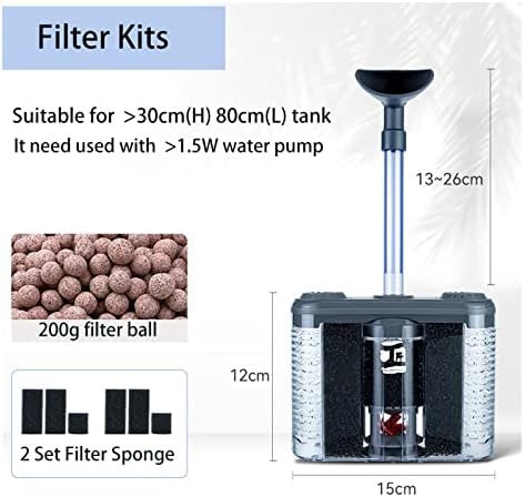 3-u-1 akvarijski Filter akvarijum dodajte vazdušni Filter vanjski kanister Filter ciklusa vode sunđer