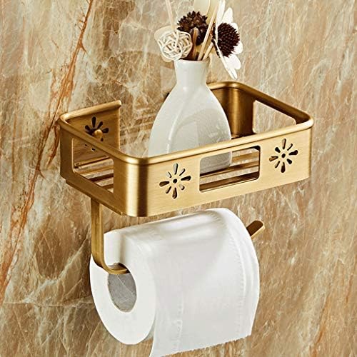 WSZJJ Golden Retro WC držači papira, Hollow Holder uzorak nosač ručnika Bakar WC PAPER KOŠARIČKA KOŠARICA TRAFA