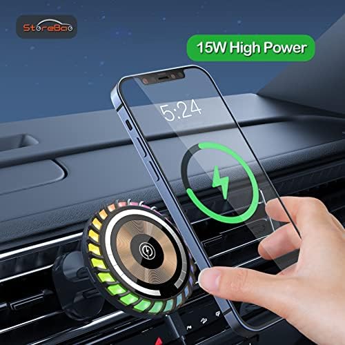 StoreBao Wireless Car Charger, 15w Qi brzo punjenje Auto stezni Auto Punjač Vazdušni otvor držač telefona