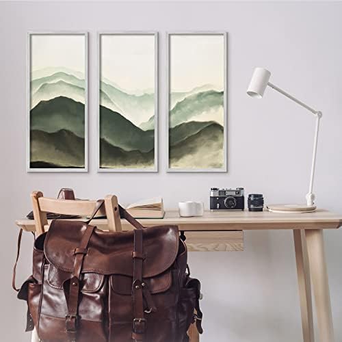Stupell Industries Foggy Mountains krajolik akvarelna slika meke četke, dizajn JJ Design House LLC