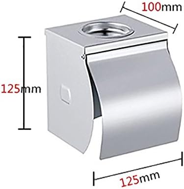 Držač za toalet, držač role od nehrđajućeg čelika vodootporan, zatvoren, kutija za tkivo od nehrđajućeg