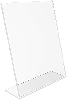 FixTureDisplays® 6PK 8 x 10 Clear akrilni držač za potpis sa portretom za obnavljanje leđa, vertikalni okvir za slike 19780-8x10-CLEAR-6PK-NPF