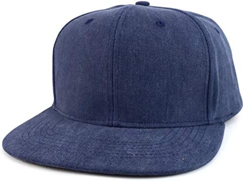 Trendy Odjeća za odjeću prevelizirani XXL obični pigment obojen Flatbill Snapback Cap