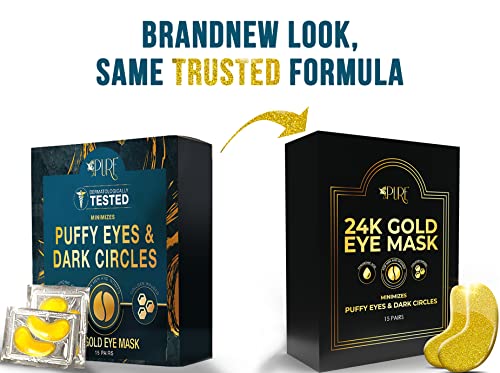 La Pure 24K zlatne maske za obradu očiju - pod zakrpama za oči, tamne krugove pod tretmanom očiju, pod tretmanom
