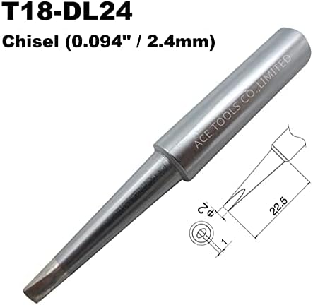 T18-DL24 Long Cles 0.094 / 2,4mm lemljenje za FX-888 FX-888D FX-8801 FX-600 Baku 878-L2 FX888