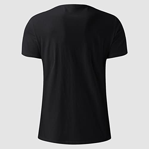 Miashui teške pamučne majice za muškarce muškarci modni proljetni ljetni casual kratki rukav o vratu majica dugih rukava