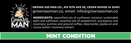 Grown Ass Man Co. Piling Body Bars - Solid Soap Bar Rich Lather sa prirodnim uljima & Gentle Scrub For Men - Plastic Free & Eco-Friendly, prirodno & Organic Deep Clean za sve tipove kože, 4oz Bar, 3-Pack)