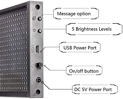LALDESS 20 WiFi LED potpisuje ploču za prikaz RGYW 4 Boje Pomicanje poruke pametnim telefonom i USB brzo programibilno