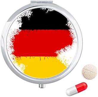 Njemačka Nacionalna Zastava Uzorak Mape Pilula Džepna Kutija Za Skladištenje Lijekova Dozator Kontejnera