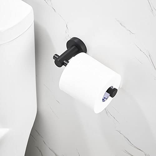 Kopokd mat crna kupaonica oprema - zidni toaletni držač za toaletni papir za organizirani prostor u kuhinji i kupaonici prostrani dispenzer zadebljanje izrađen od prostora aluminija