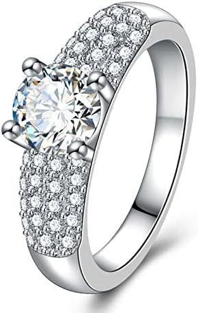 2023 Novi platinati modni prsten uvoženi ružin zlato i srebrni dijamantski ružičasti žuti i dijamantni zaručni prsten ženski prstenovi