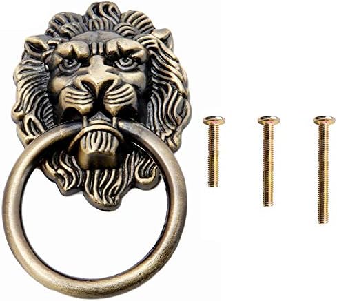 4 Pack 2 x 3.5 Bronze Lion Head ladica vuče, ormar prsten vuče sa 3 vijke veličine za vrata