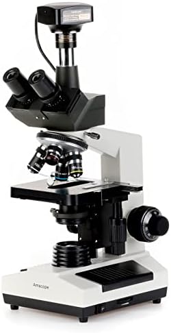 Amscope T390B-3M digitalni stručni tronokularni mikroskop, 40x-2000x pojačano, svijetlo polje, vestvofield, halogeno osvjetljenje, abbe kondenzator, dvoslojna mehanička faza, sa 2MP kamere i softverom za smanjenje