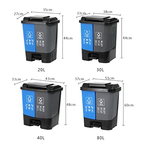Antwax Recikling kante sortiranje kante za smeće na otvorenom mokro i suho dvostruko kante za smeće kante za reciklažu na otvorenom sa poklopcem za vanjski dom