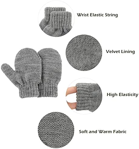 Durio pleteni mali rukavi mačake za magle za dječake dječaka Mekane tople kukirske zimske dječje rukavice rukavice
