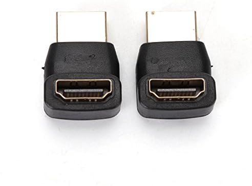 Q4 HDMI adapter od 90 stepeni; HDMI Elbow - HD muški do ženskog kutanog adaptera. Pravi ugao HDMI konektori. 2 pakovanje.