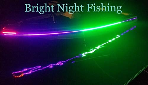 Svijetla noć 16 stopa UV i zelena LED traka, crni ribolov, fluorescentni, florescent, ultraljubičasti brod bas ribolov 12V dc Prioritet Dostava Pontoon Kayak John Boat Florescent Line Glow