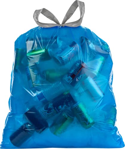 Aluf plastika 13 galon 0,7 mil plave vučne vrećice - 24 x 27 - pakovanje od 60 - za dom, kuhinju, kupatilo i