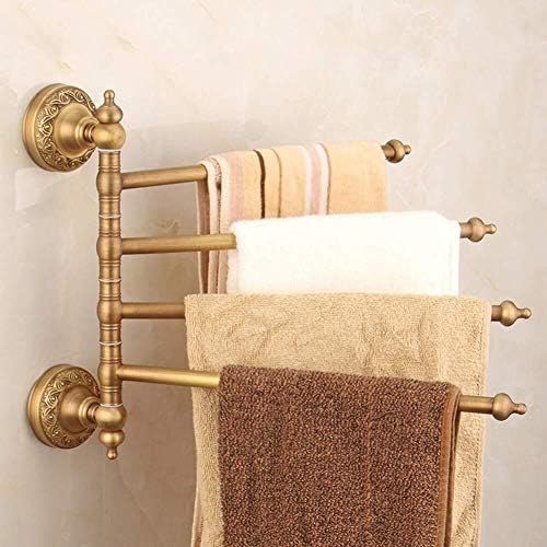 Omoons ručnik stalak Antic bakar Rotirajuća ručnička ručnik Europska kupaonica kupaonica Viseće dvostruko postolje