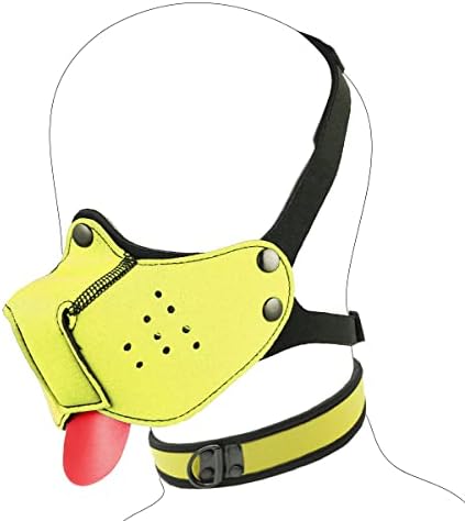 Unisex Neoprene štenadska kapuljačica maska ​​uklonjiva navlaka za usta Cosplay pas puna lica sa pupovima