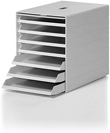 Izdržljivi idealBox Plus Storage kutija sa 7 ladica za slovo C4 - siva
