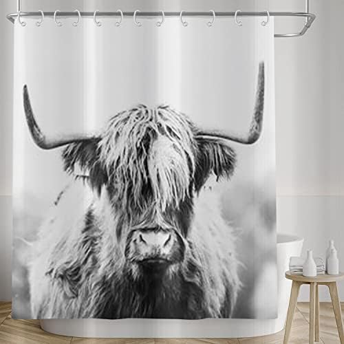 CRTPOD kravlje bikove zastove za kupatilo Highland Western Sellhouse smiješna slatka zavjesa za tuširanje
