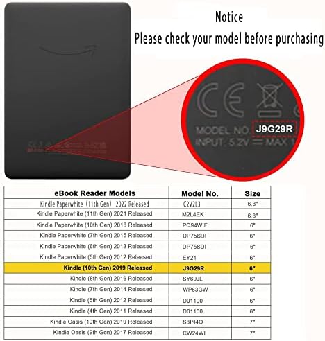 Futrola za Kindle Touch 2014 Ereader Slim zaštitni poklopac Smart Case za Model Wp63gw funkcija spavanja/buđenja,Jam svijetlo plava