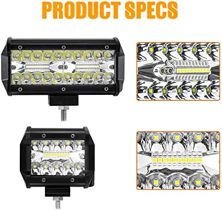 7 inča 240W i 4 inča 120W LED svjetlosna traka,Spot Beam Offroad svjetla za maglu, LED radna lampa za vožnju,Jep