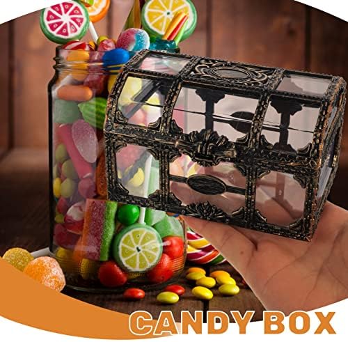 ZERODEKO FORESS CESTE 6pcs Clear Bresure Candy Carde Wedding Candy Box Pirate Chertsake Box Mali