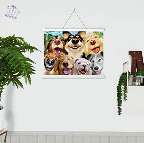 3d LiveLife lentikularni zidni umjetnički printovi-pasji selfi iz Deluxebase-a. Neuramljeni 3d Poster za pse. Savršen zidni dekor. Originalna umjetnička djela licencirana od poznatog umjetnika, Michaela Searlea