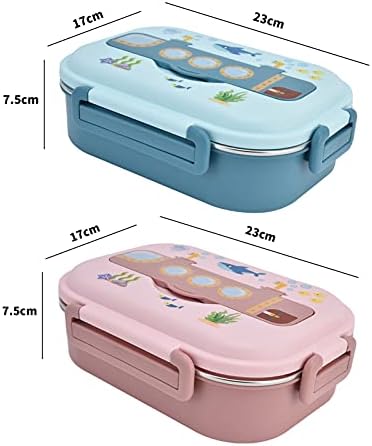 YEmirth Bento kutija za ručak za djecu, nepropusna posuda za ručak bez BPA,kutija za ručak 23.3 OZ, kontejneri