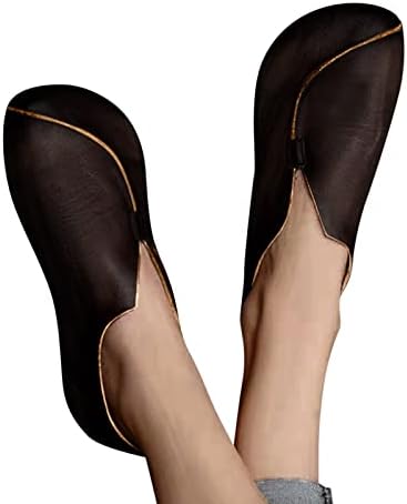 Ženske ravne cipele ženske cipele Dressy ženske prugaste platnene prozračne cipele Bow Casual Straw