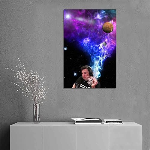 UZS Elon Musk pušenje svemirskog platna umjetnički Poster i zidna umjetnička slika Print moderni