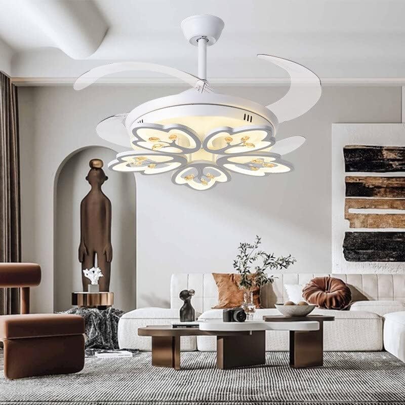 Chezmax 42 inčni luksuzni nevidljivi ventilatorski svjetiljki stropne svjetla Moderna dnevna
